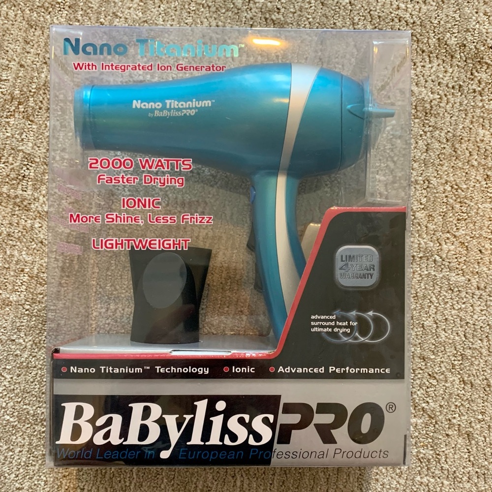 BaBylissPRO Nano Titanium Mid Size Hair Dryer (new in box)